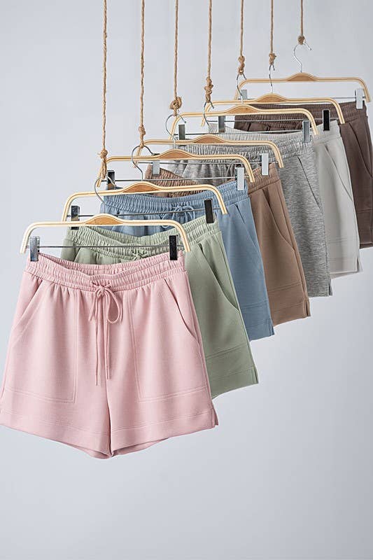 Accent Sweat Shorts: OLIVE STONE